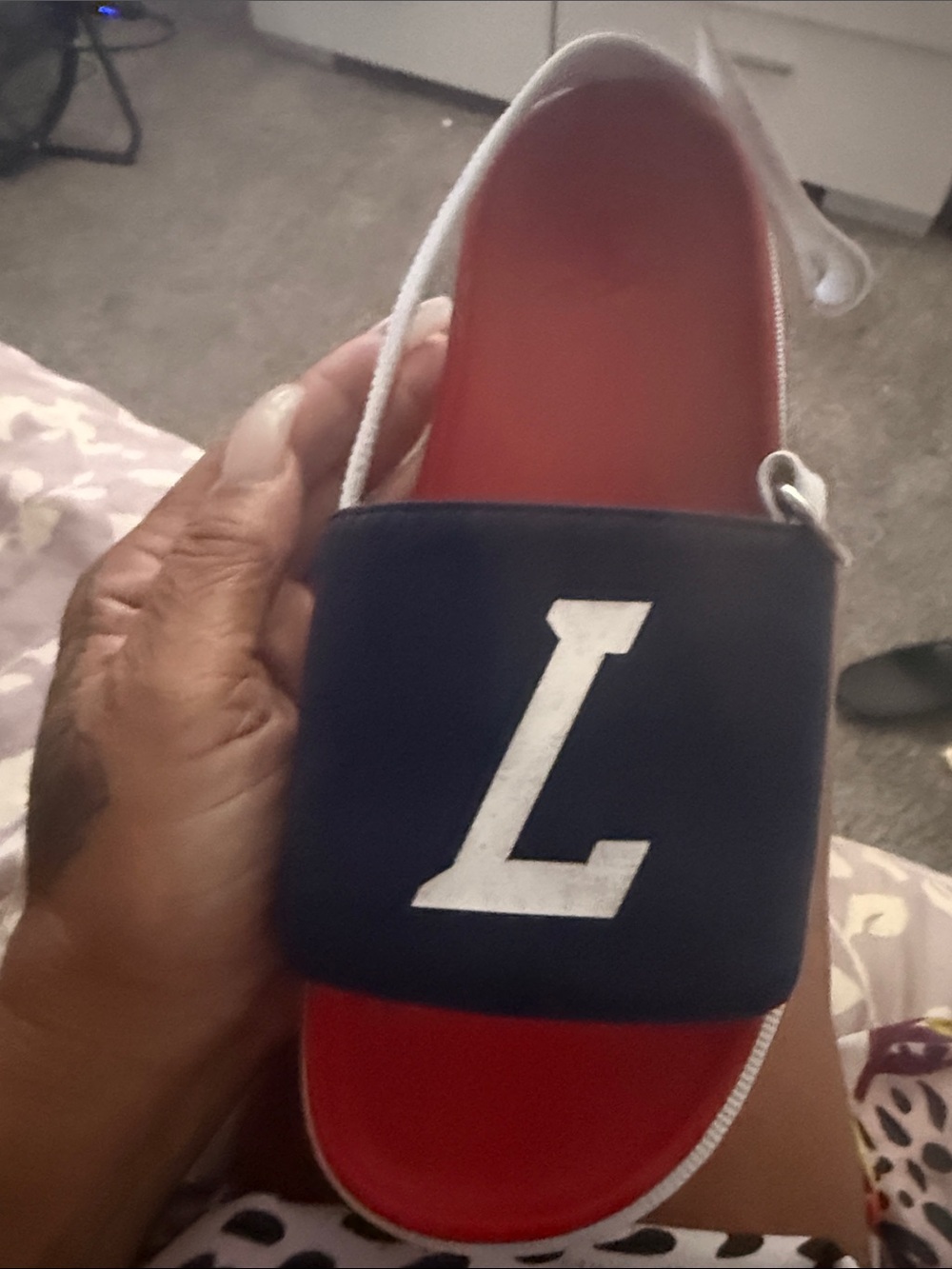 Louis Vuitton White Sandal with Red Sole